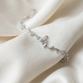 Silver-Tone Icy Blue Butterfly Vine Bracelet — detail view